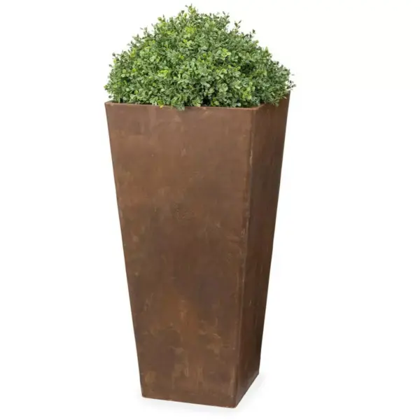Plow & Hearth - Large Sussex Frost-Proof Self-Watering Resin Planter - Use Indoors or Outdoors